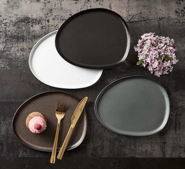 Talerz Raw Organic 24x21 cm - Titanium Black - Aida