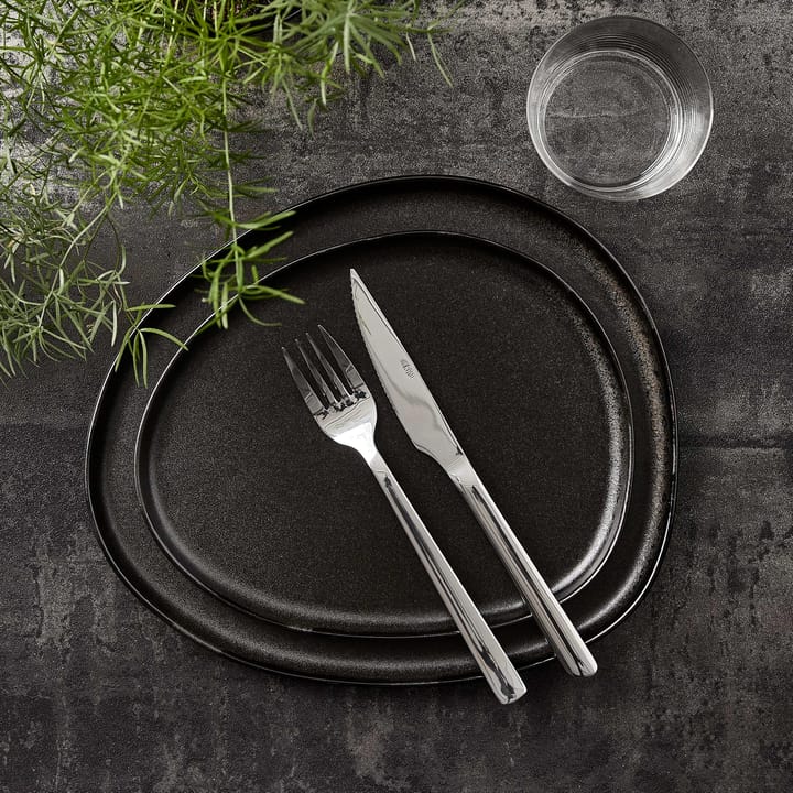 Talerz Raw Organic 29x25 cm, Titanium Black Aida