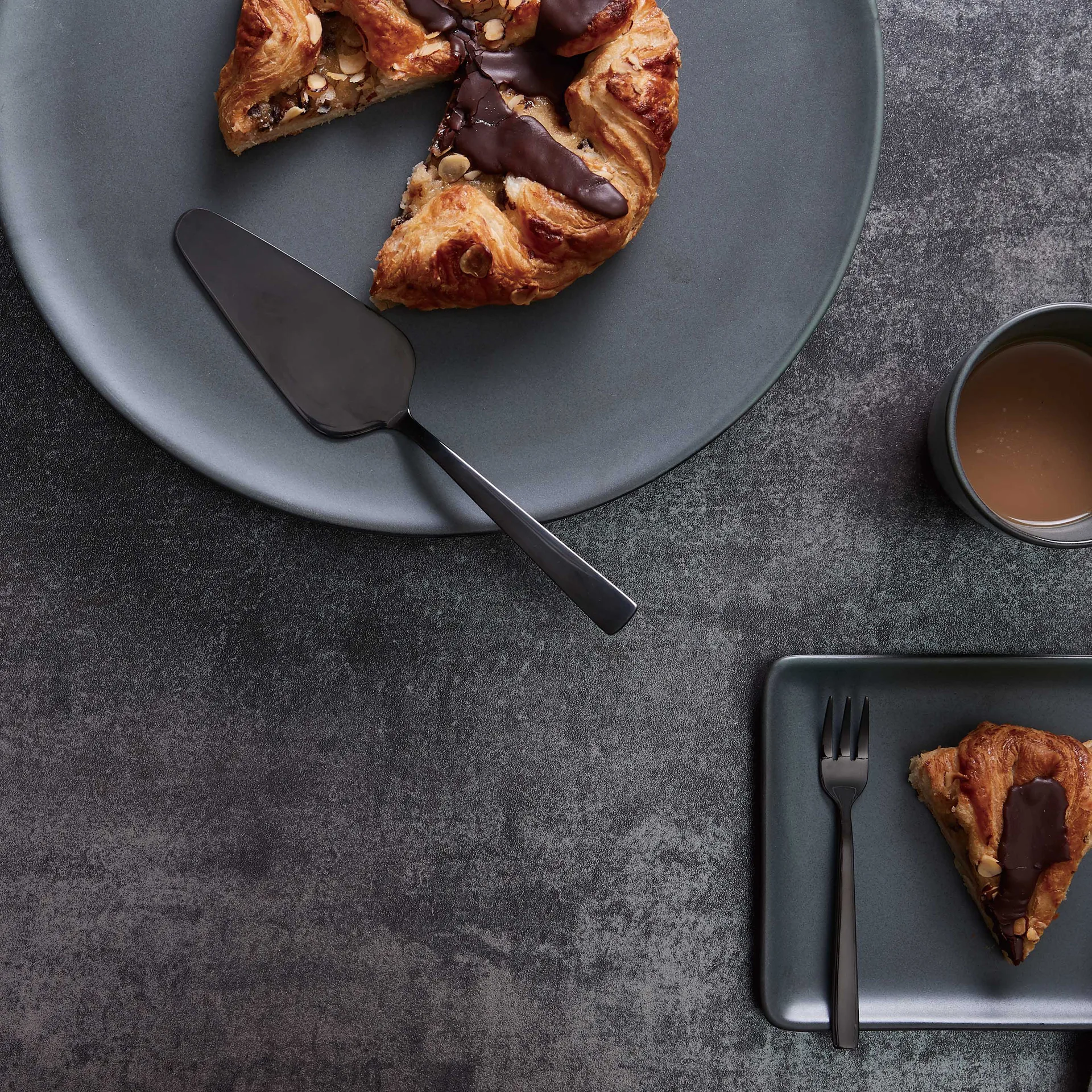 Widelec do ciasta Raw 4 części, Czarny Aida