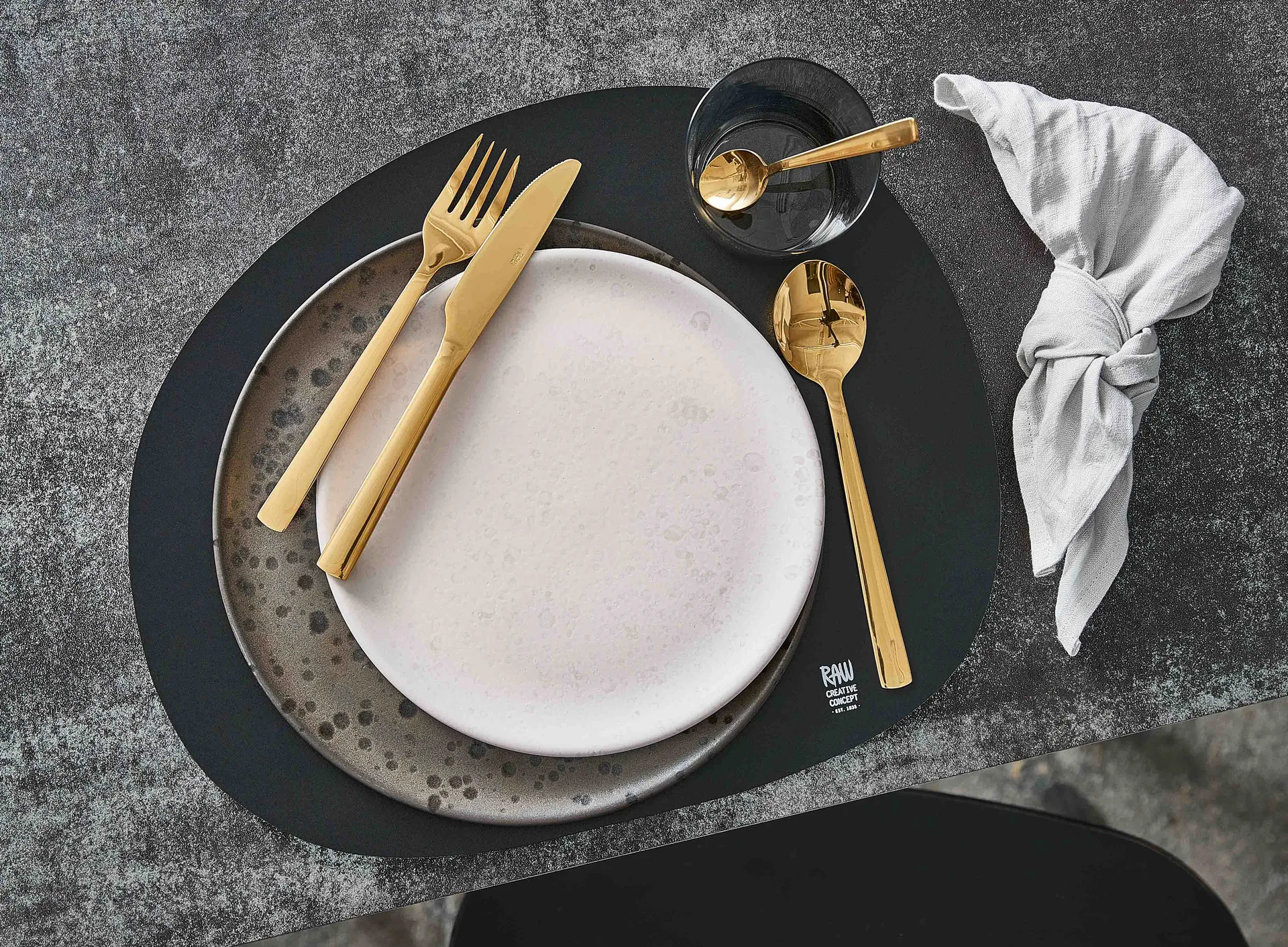 Łyżka Raw 4-pak, Złoty Aida