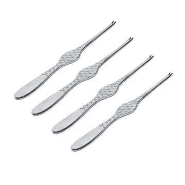 Colombina Fish widelec do owoców morza 4-pack - Stal nierdzewna - Alessi