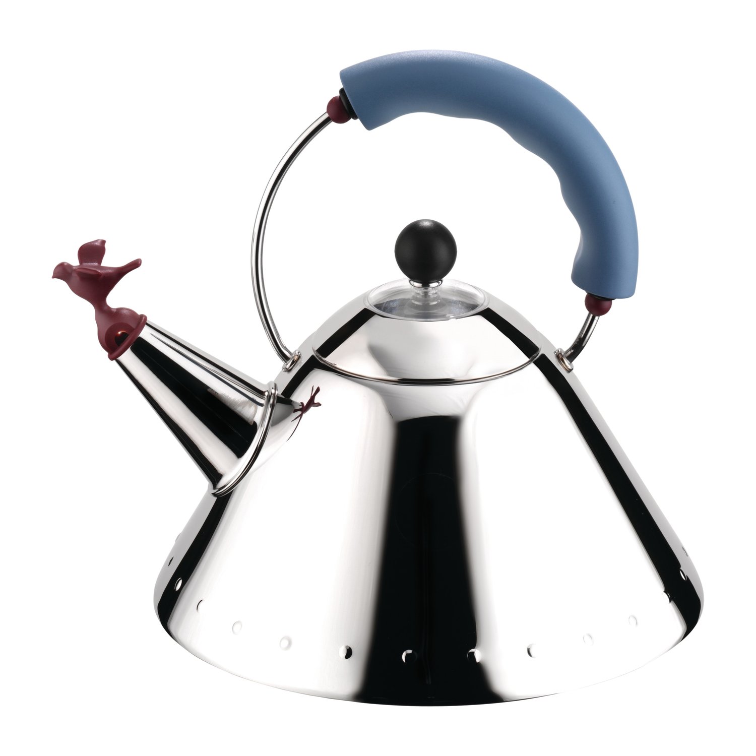 Alessi Czajnik Alessi 9093 Jasnoniebieski-ptak | Skandynawski Design | Srebrny kolor