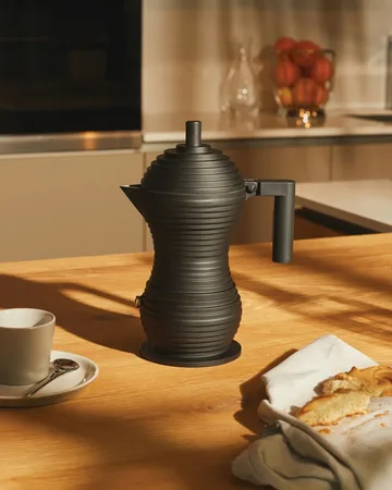 Ekspres do kawy espresso Pulcina, czarny - 150 ml, 3 filiżanki - Alessi