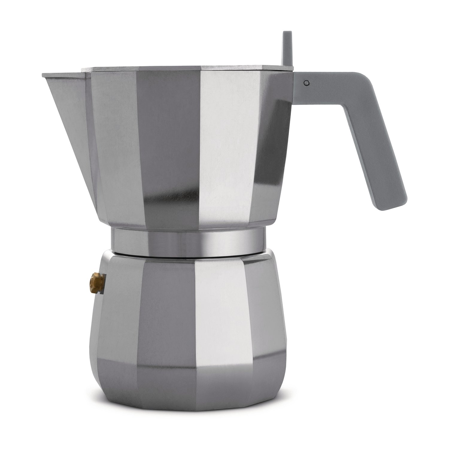Alessi Ekspres do kawy Moka indukcyjny 9 filiżanek | Skandynawski Design | Srebrny kolor