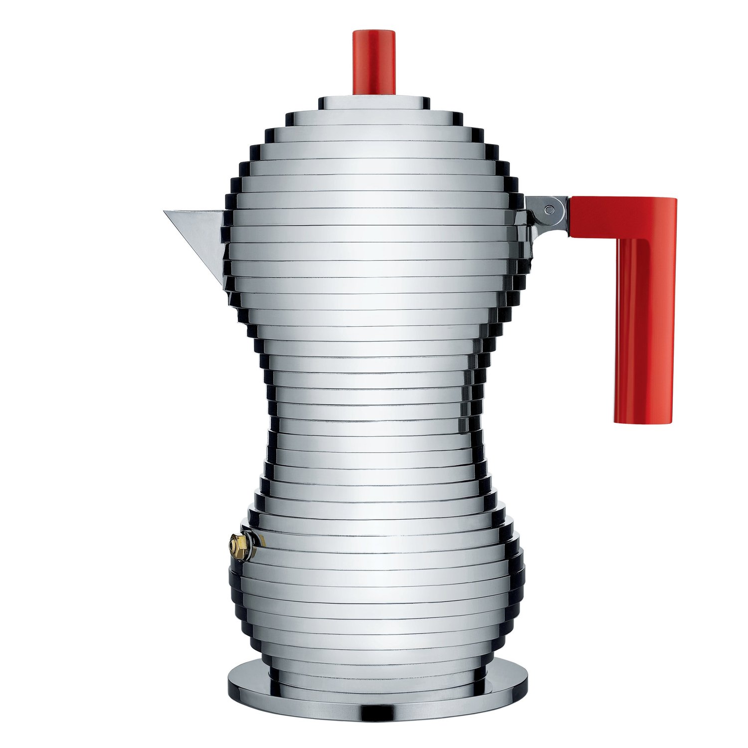 Alessi Ekspres do kawy Pulcina 6 filiżanek czerwona rączka