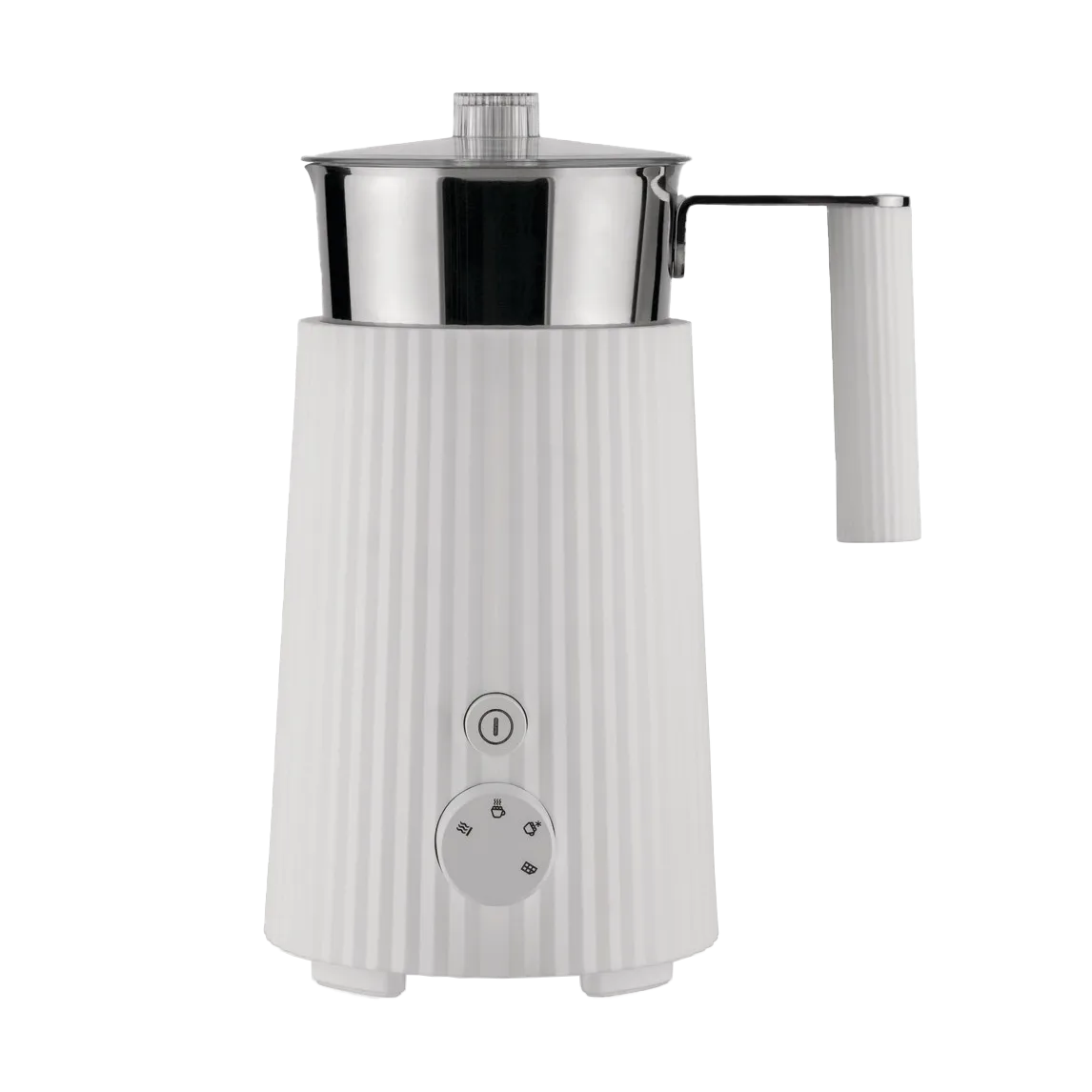 Plissé spieniacz do mleka 350 ml, Biały Alessi