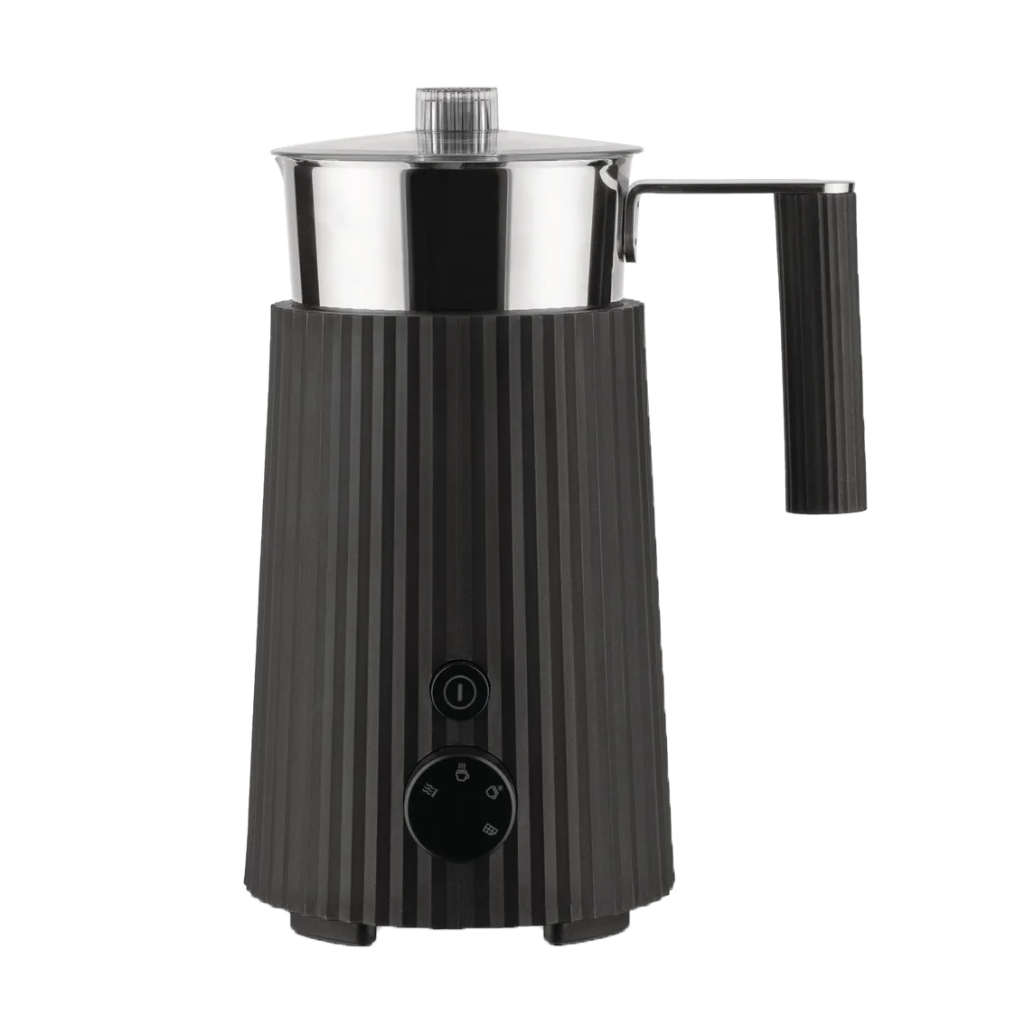 Plissé spieniacz do mleka 350 ml, Czarny Alessi