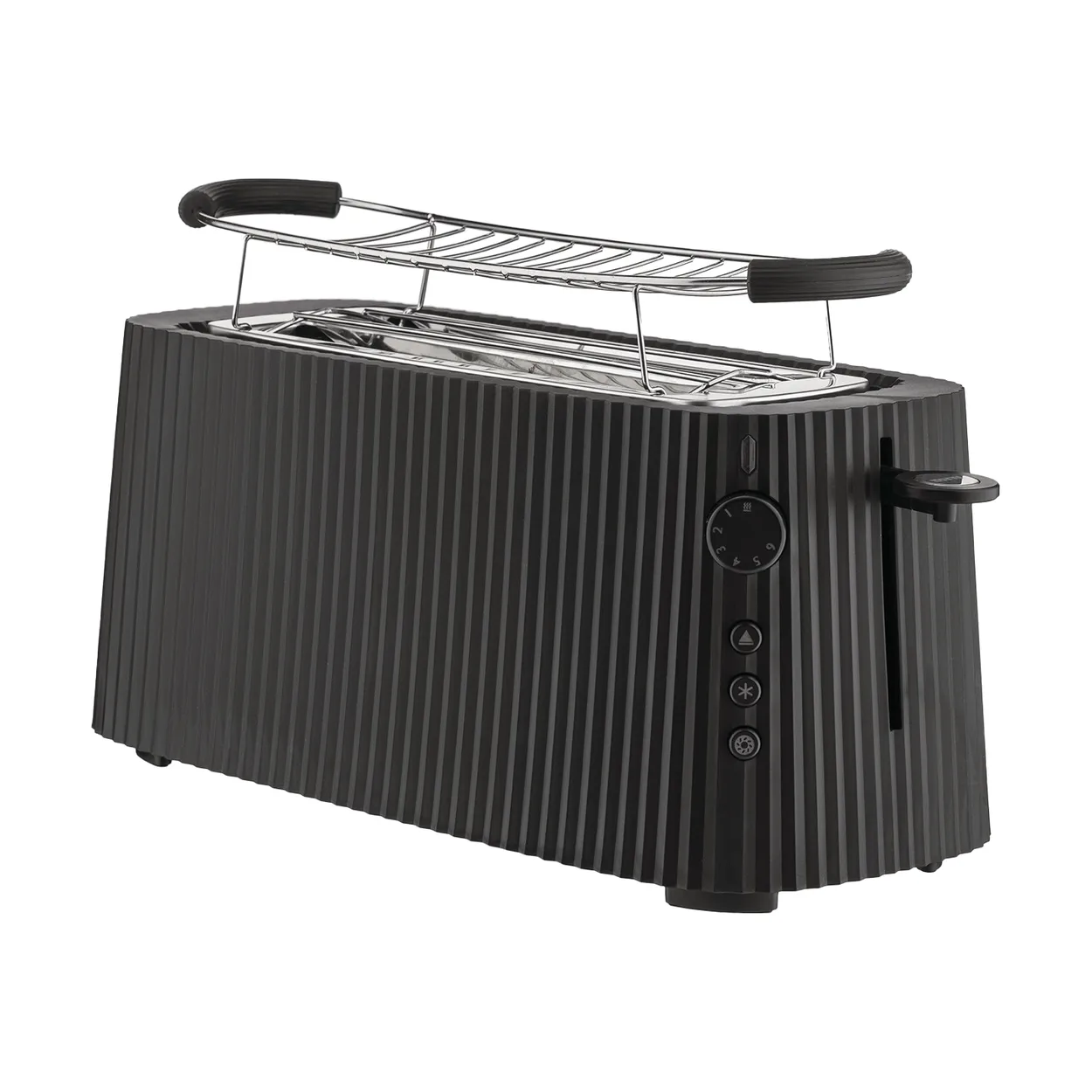 Alessi Podwójny toster Plissé Czarny | Skandynawski Design | Czarny