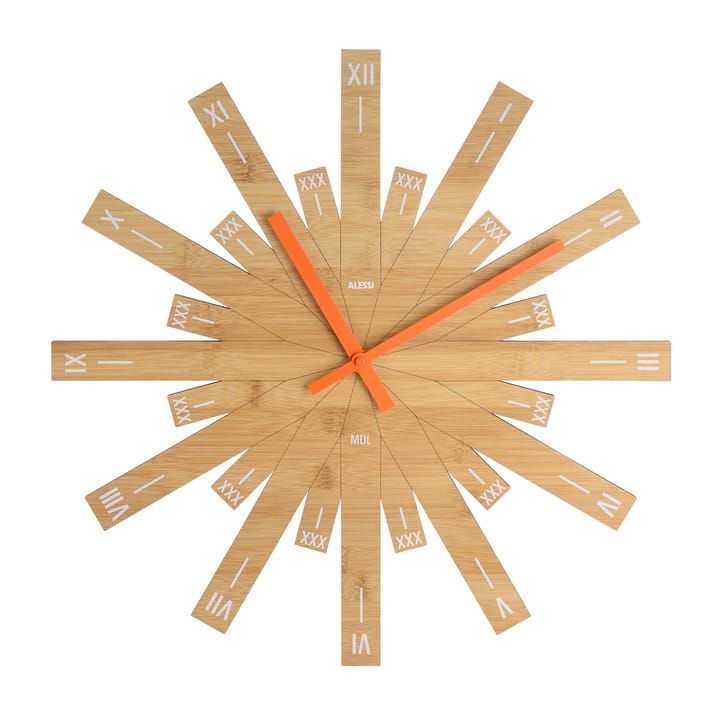 Zegar ścienny Raggiante - bambus - Alessi