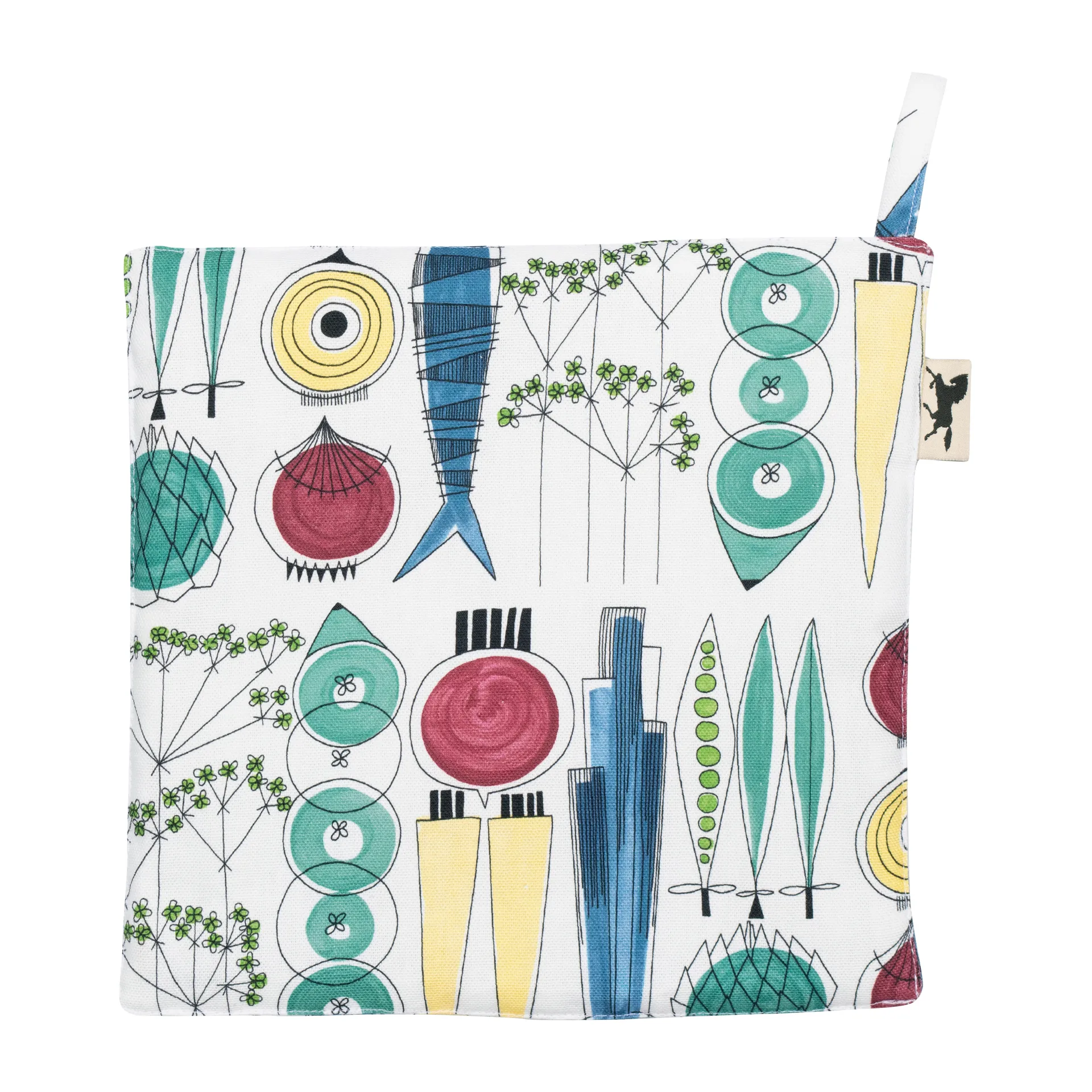 Łapka kuchenna 23x23 cm z drobnym wzorem Picknick, Multi Almedahls