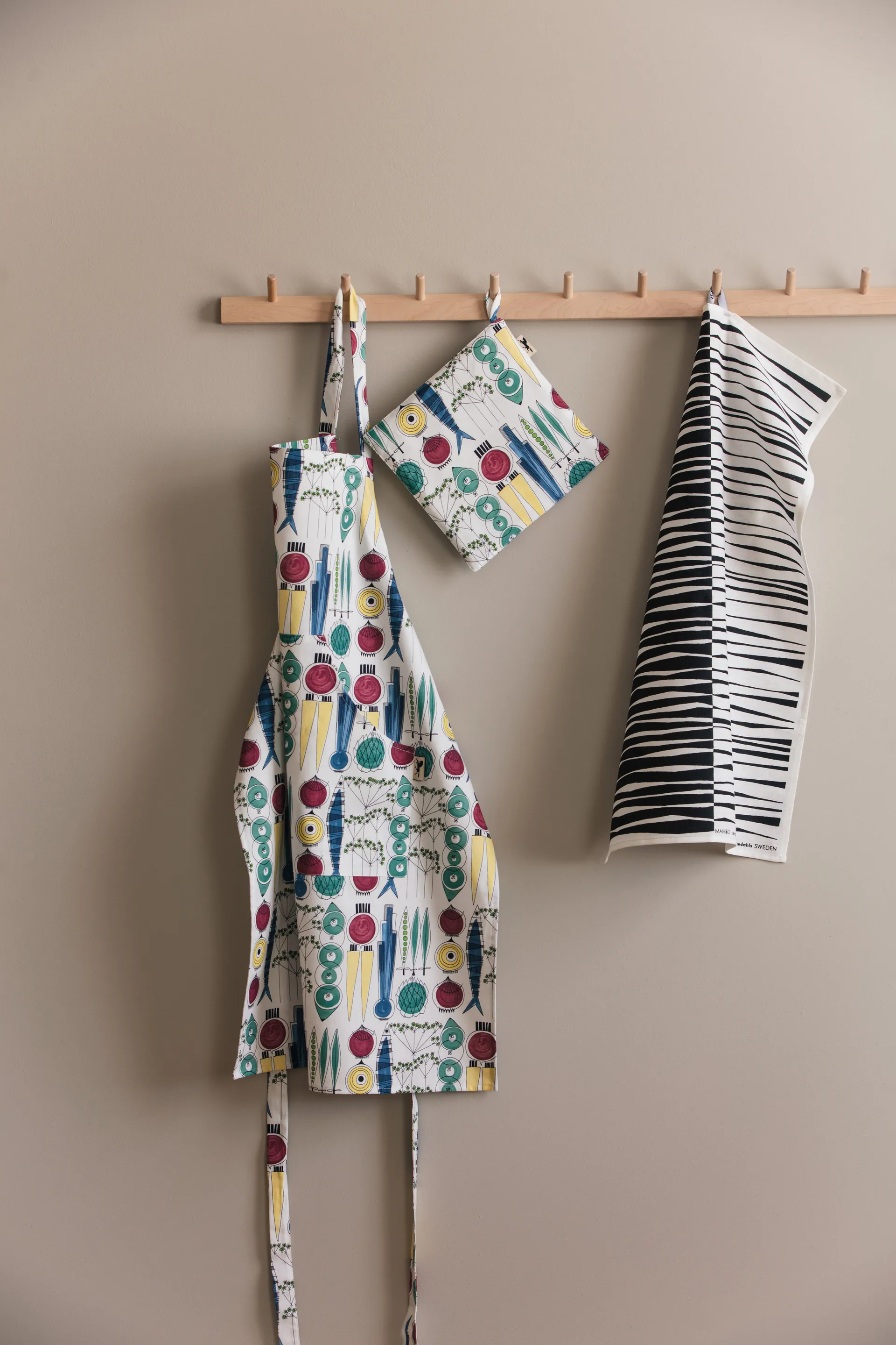 Łapka kuchenna 23x23 cm z drobnym wzorem Picknick, Multi Almedahls