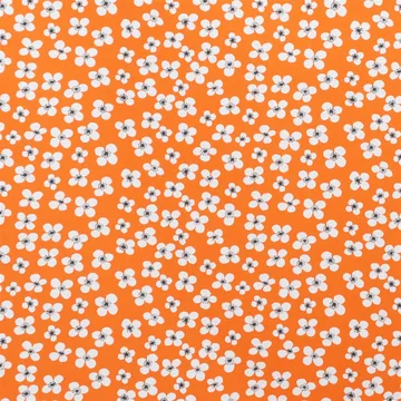 Belle Amie tkanina pomarańczowa - pomarańczowo-biały - Almedahls