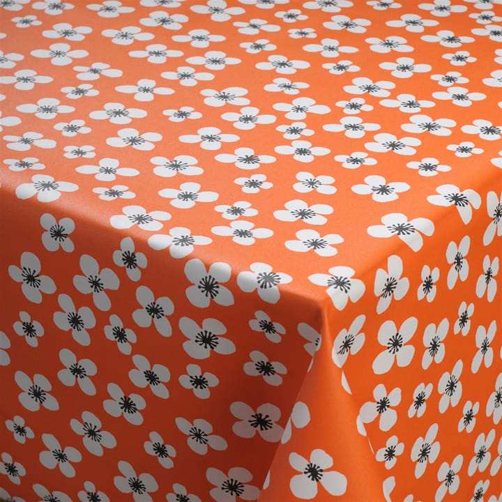 Belle Amie tkanina pomarańczowa - pomarańczowo-biały - Almedahls