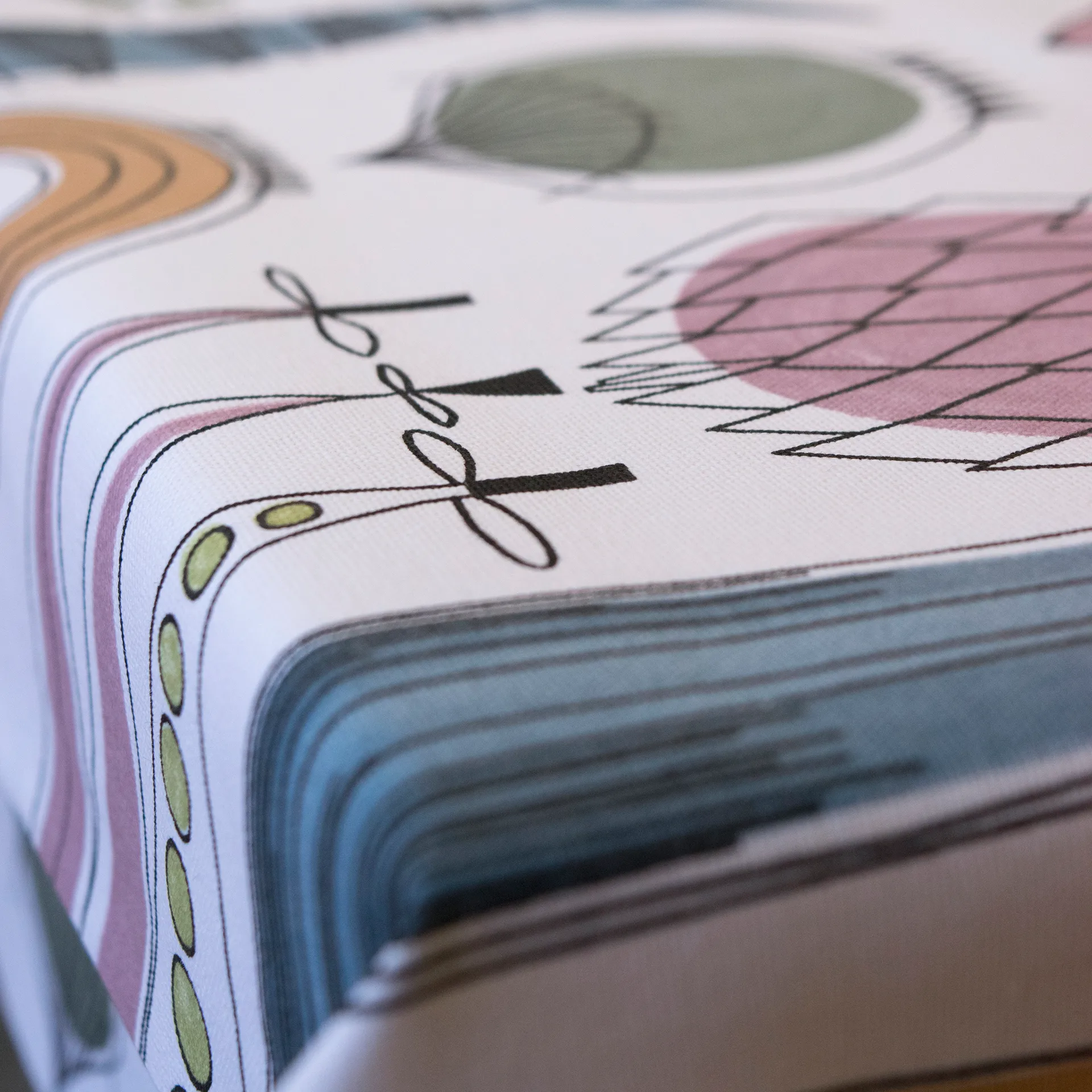 Cerata Picknick, niebieski - różowy Almedahls