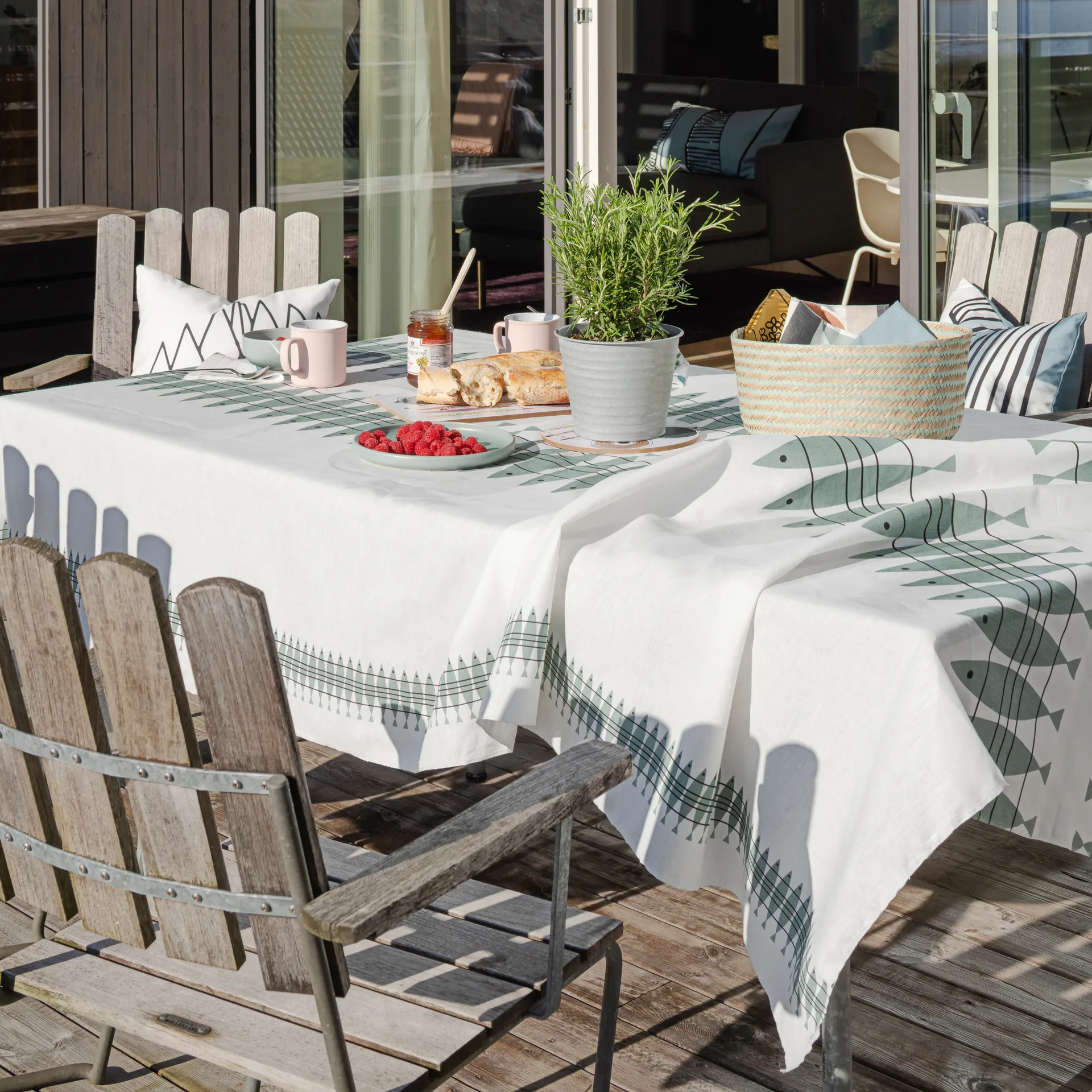 Cerata Sill 145x220 cm, Zielono-szary Almedahls