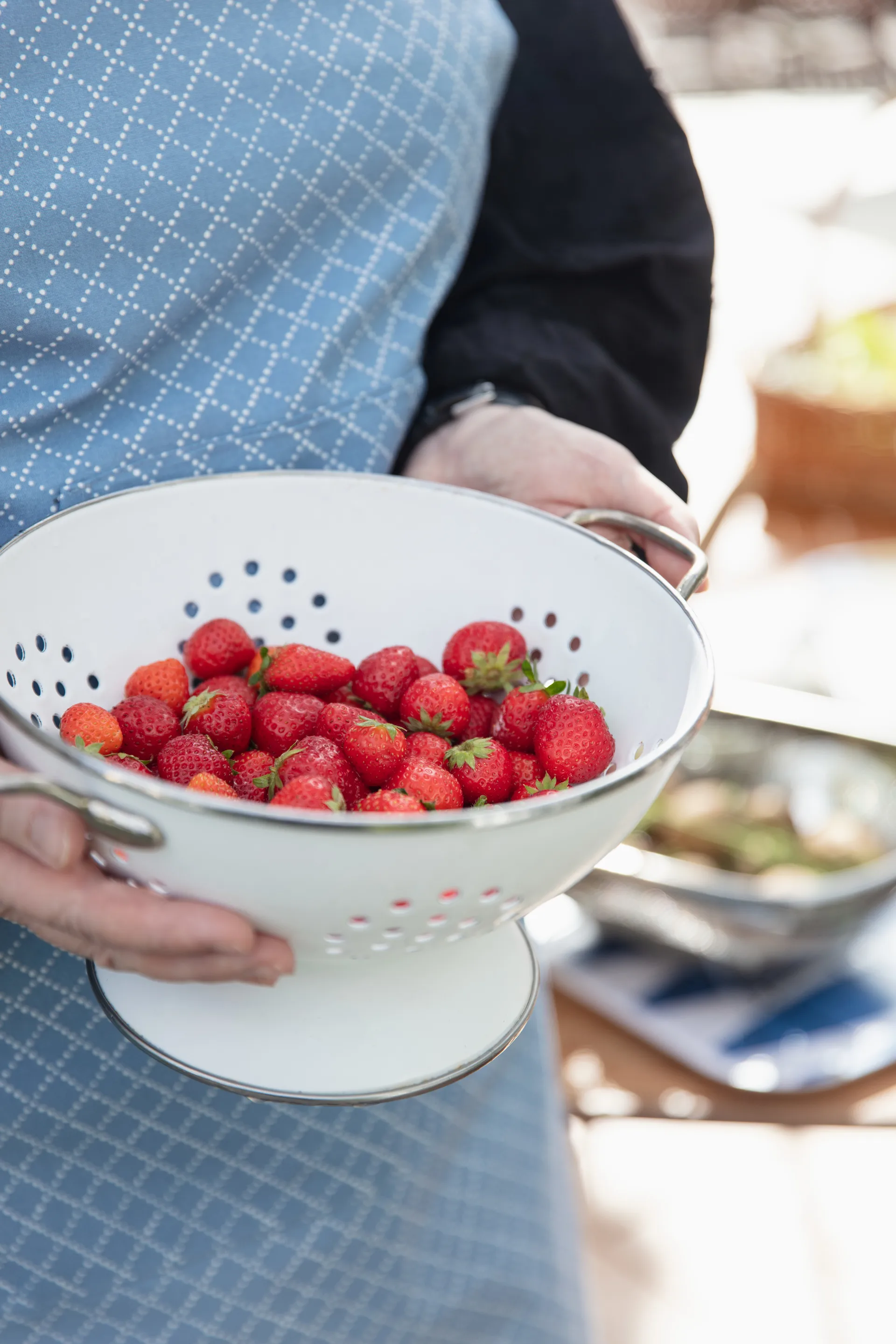Fartuch Prickruta, Niebieska Almedahls