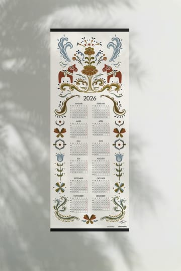 Kalendarz Dalahäst, 2026 - 35x90 cm - Almedahls