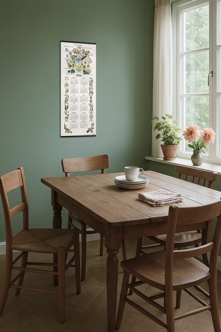 Kalendarz Landskapsblommor, 2026, 35x90 cm Almedahls