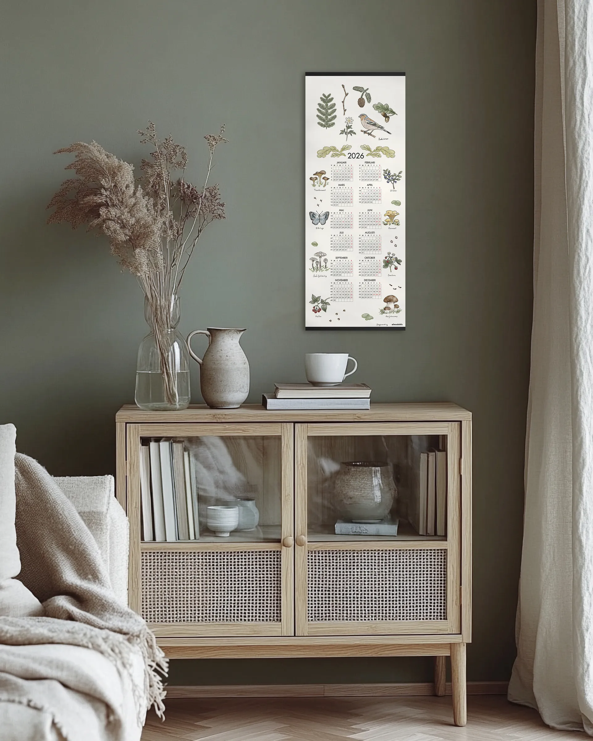 Kalendarz Skogsvandring, 2026, 35x90 cm Almedahls