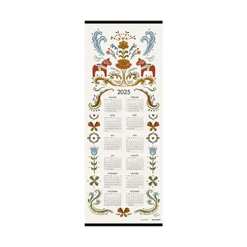 Kalendarz z konikami Dalahäst 2025 - 35x90 cm - Almedahls