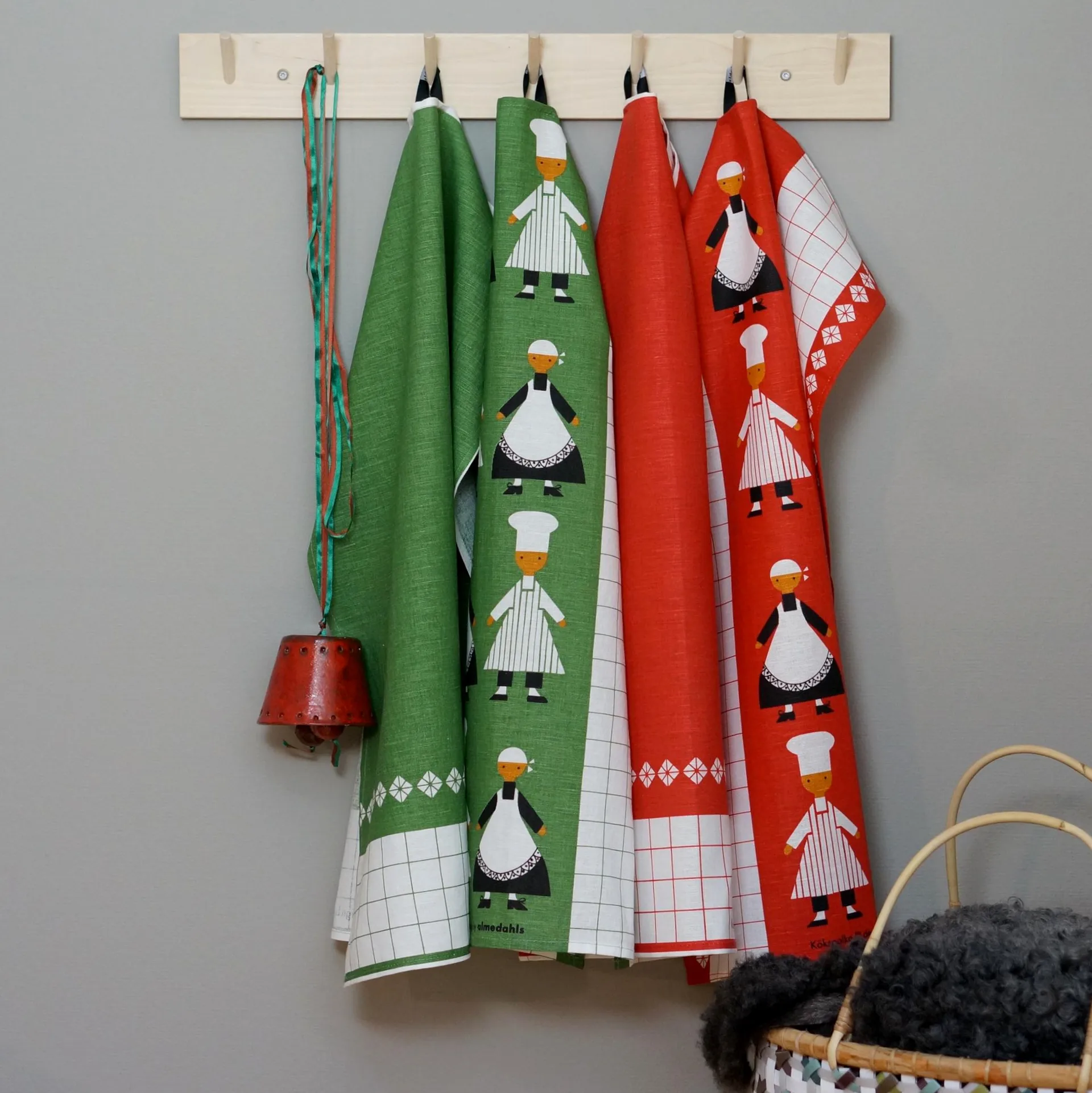 Kökspolka ręcznik kuchenny, Zielony Almedahls