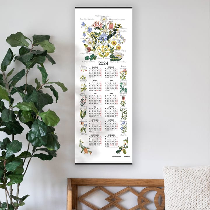 Landskapsblommor kalendarz 2024, 35x90 cm Almedahls