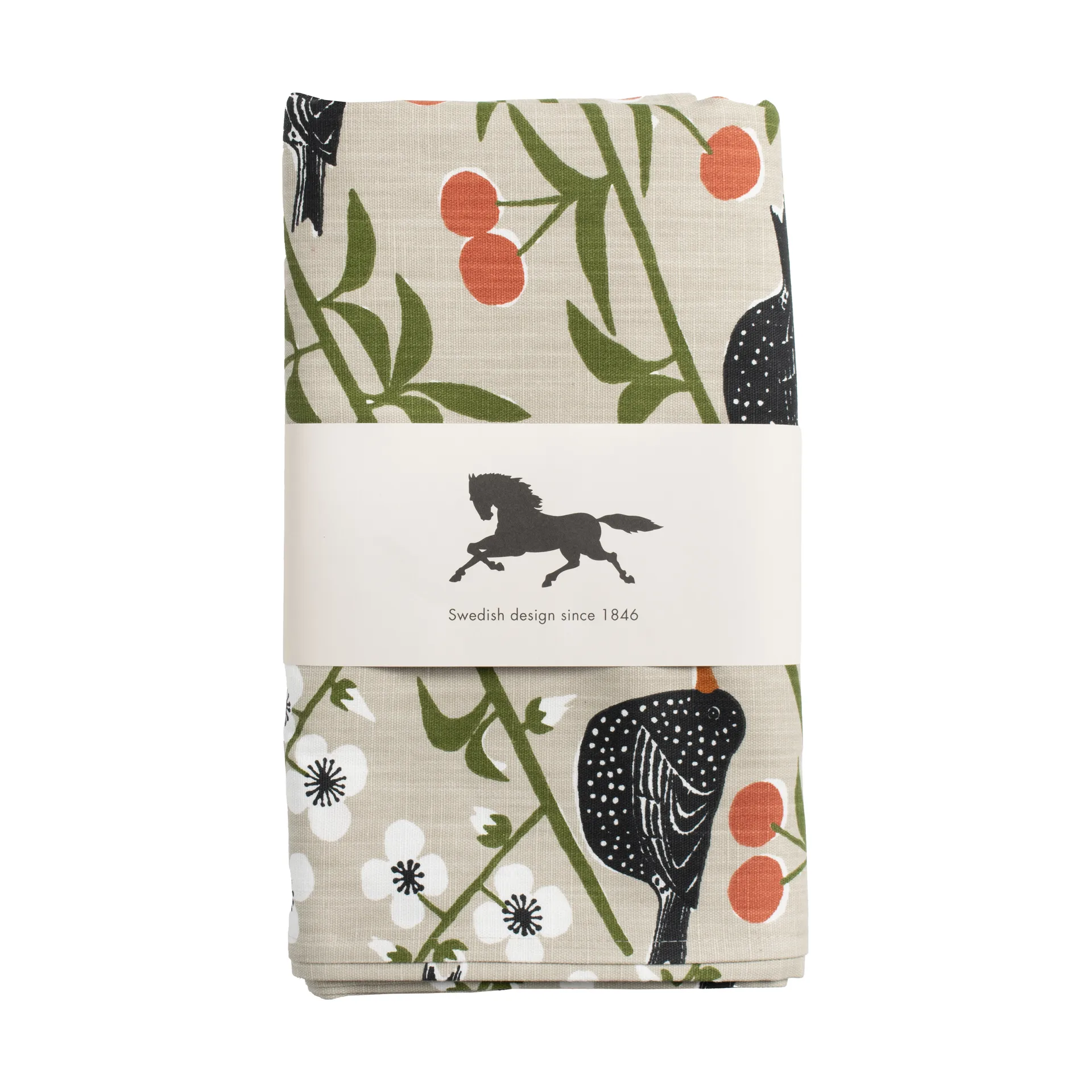 Obrus Körsbärsträdgården, Beżowy, 145x250 cm Almedahls