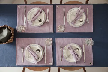 Obrus lniany 140x220 cm - Niebieski - Almedahls