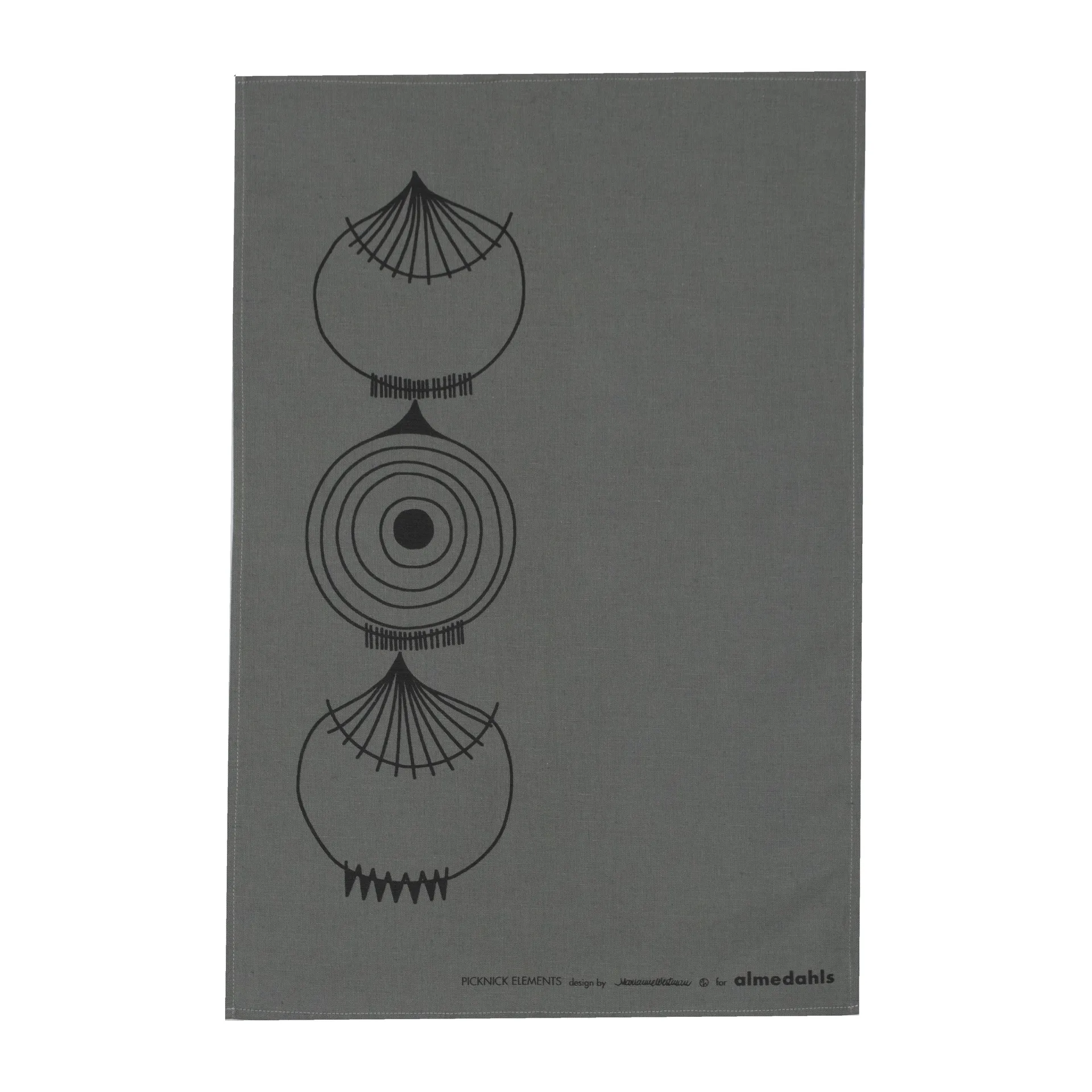 Picnic Elements ręcznik kuchenny 47x70 cm, Szary Almedahls
