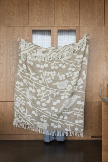 Pled Körsbärsträdgården 130x170 cm - Brązowy-kremowy - Almedahls