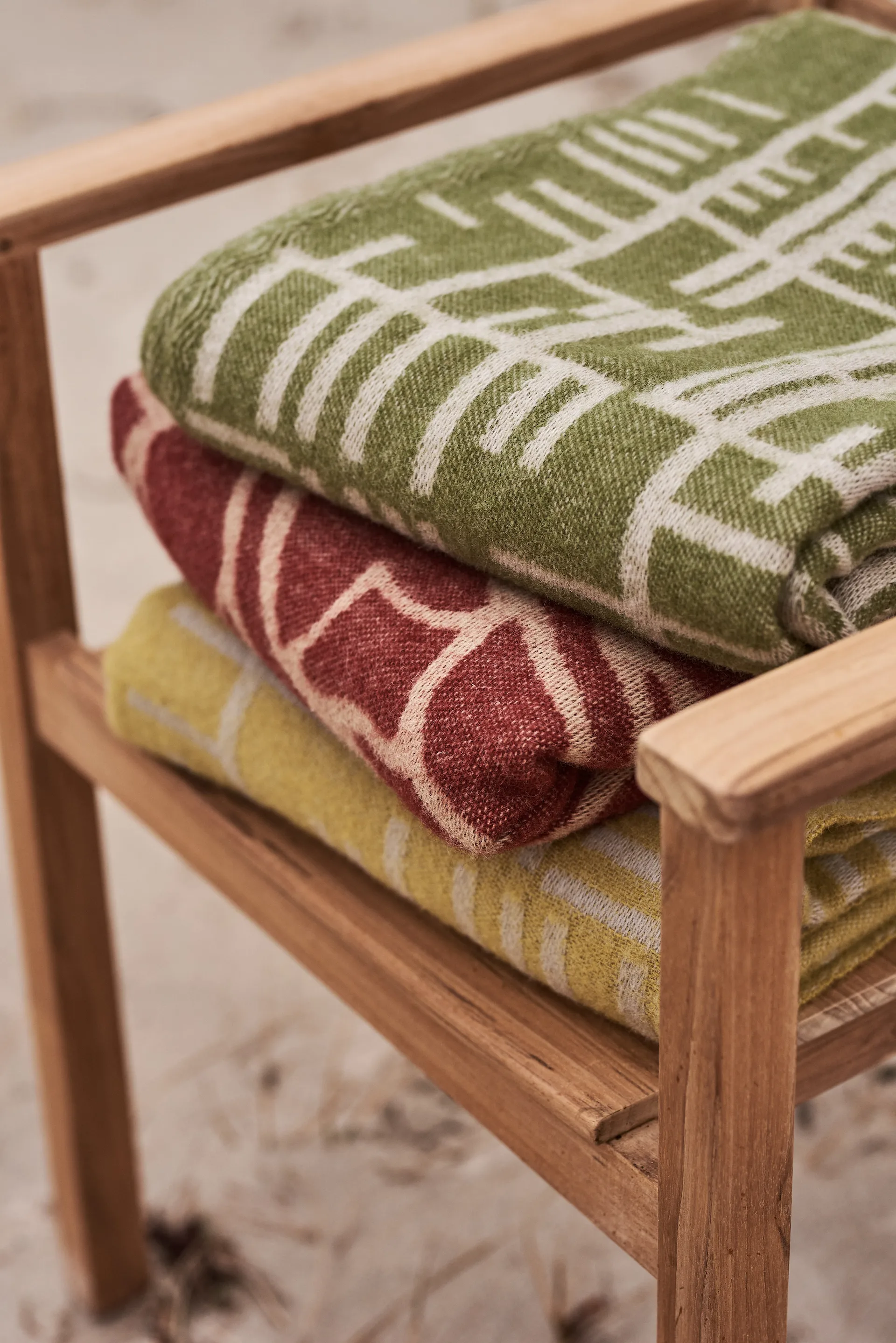 Pled Pickepin 130x170 cm, Mech zielono-beżowy Almedahls