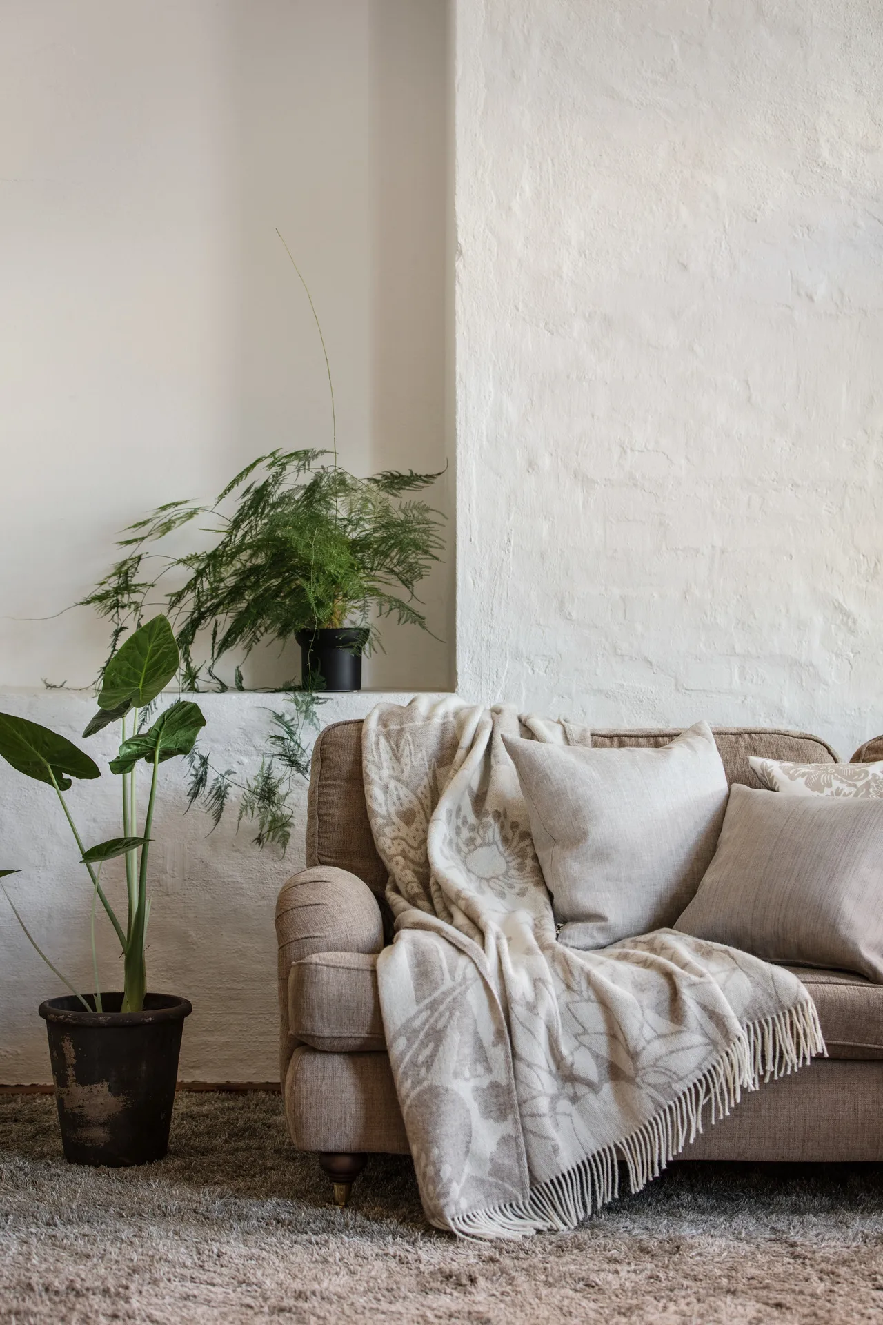 Pled Skogen 130x170 cm, Beżowy-off white Almedahls