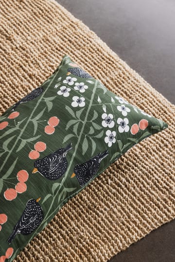 Poszewka na poduszkę Körsbärsträdgården - Ciemnozielony, 40x70 cm - Almedahls