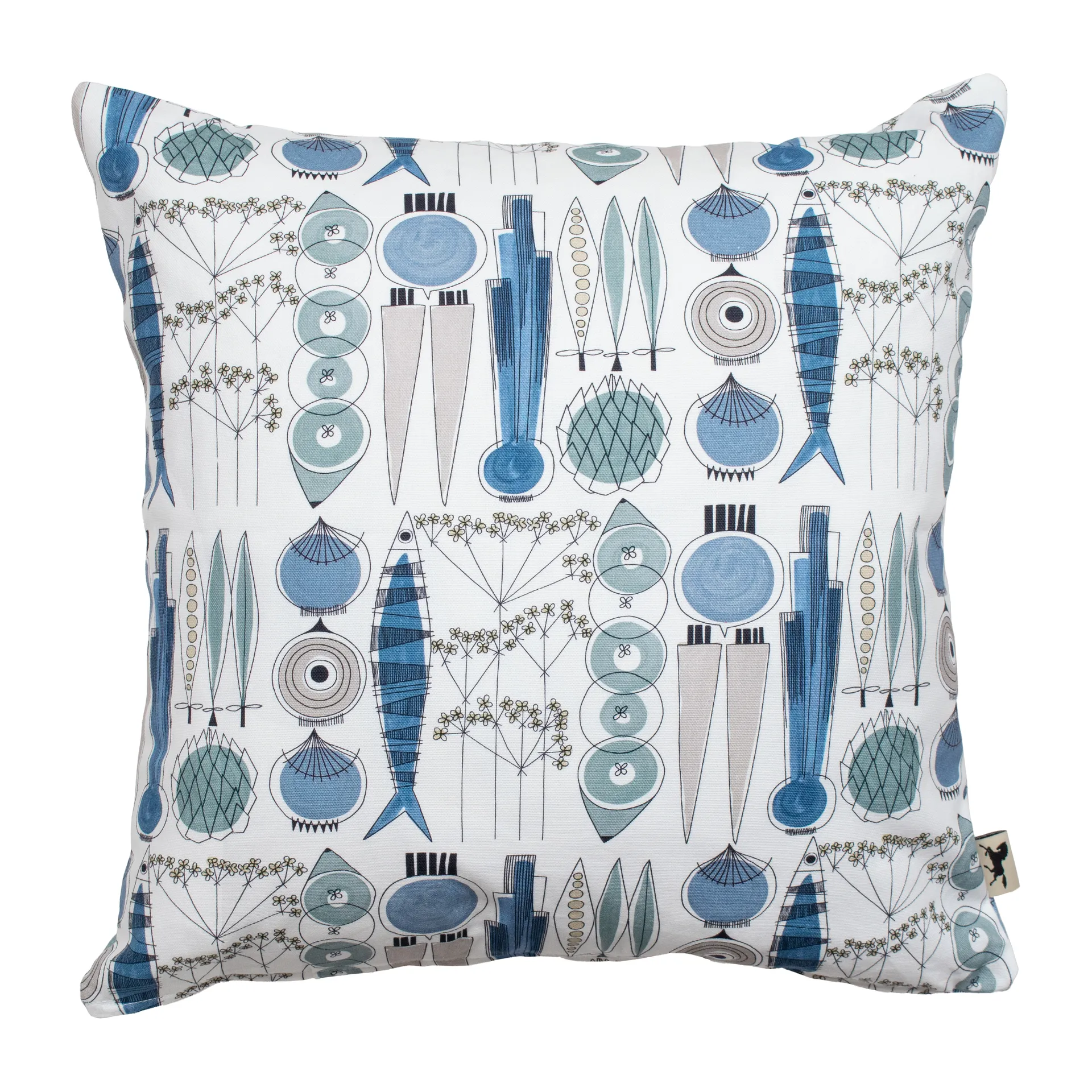 Poszewka na poduszkę Picknick 47x47 cm, Niebieski-beżowy Almedahls