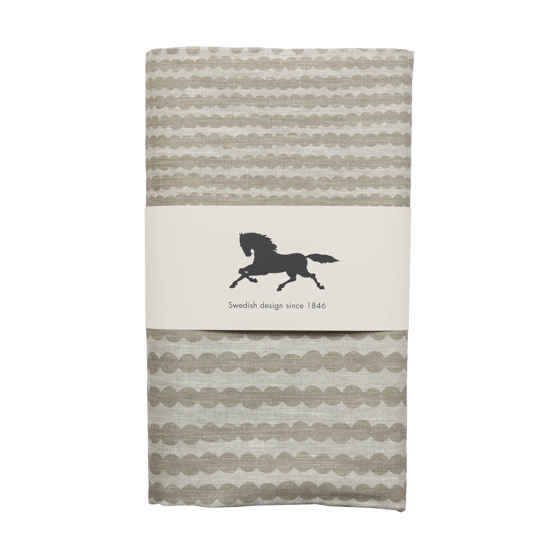 Pricktkanina obrus 145x250 cm, Natur-taupe Almedahls