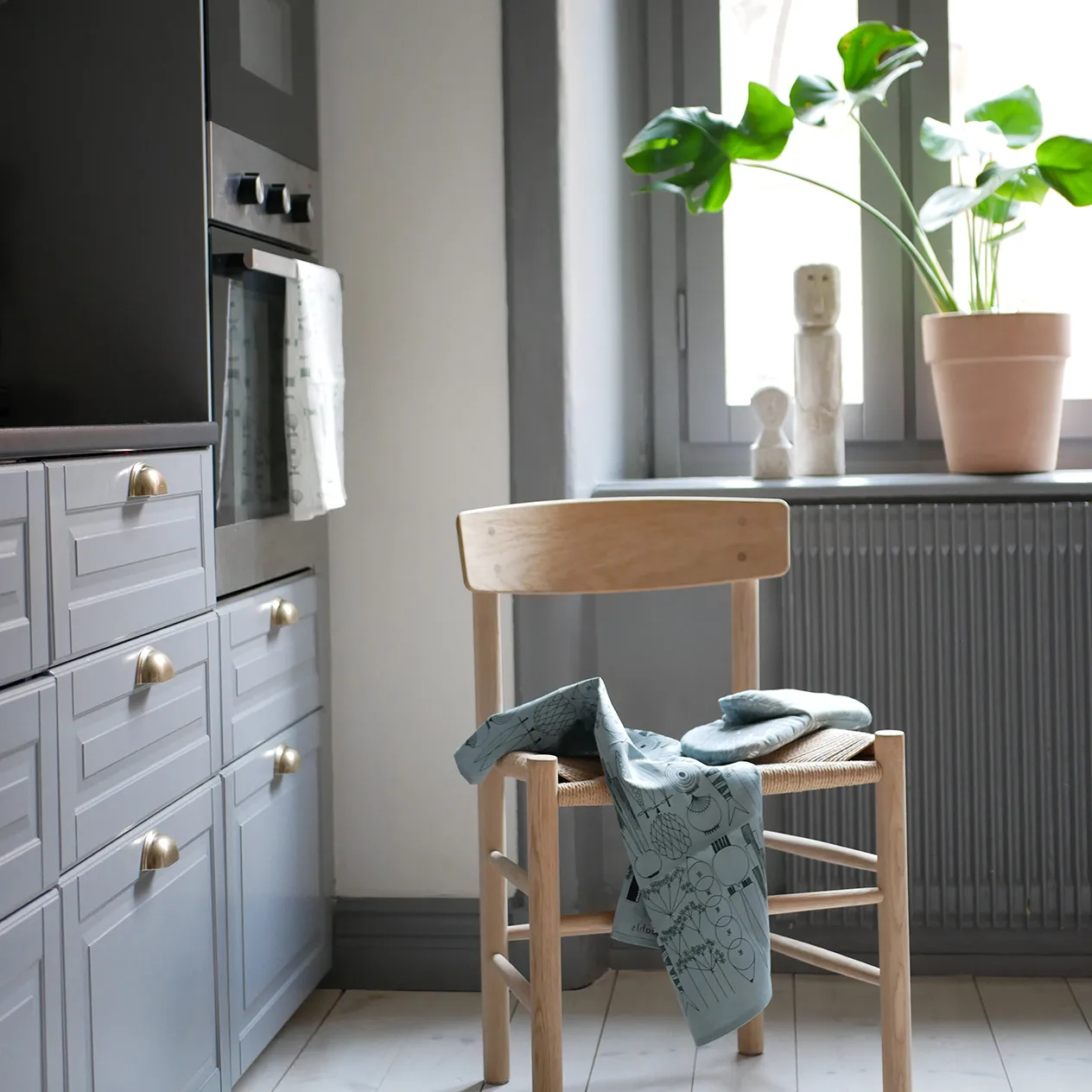 Ręcznik kuchenny Picknick, zielony - szary -czarny Almedahls