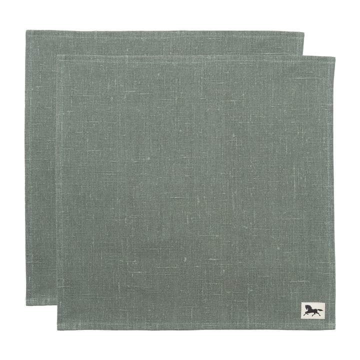 Serwetka lniana 32x32 cm 2-pak, Zielony Almedahls
