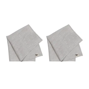 Serwetki lniane 45x45 cm 2-pak - Naturalny - Almedahls