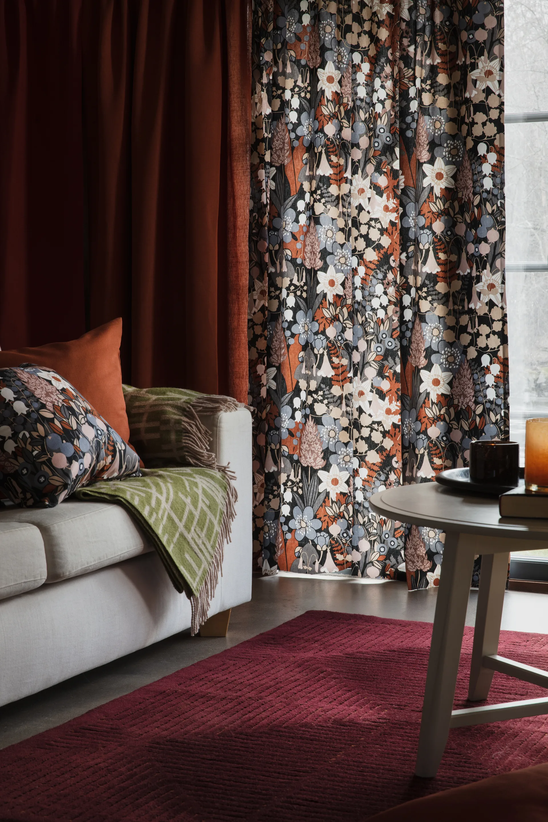 Skogen tkanina, Niebieski-brązowy Almedahls