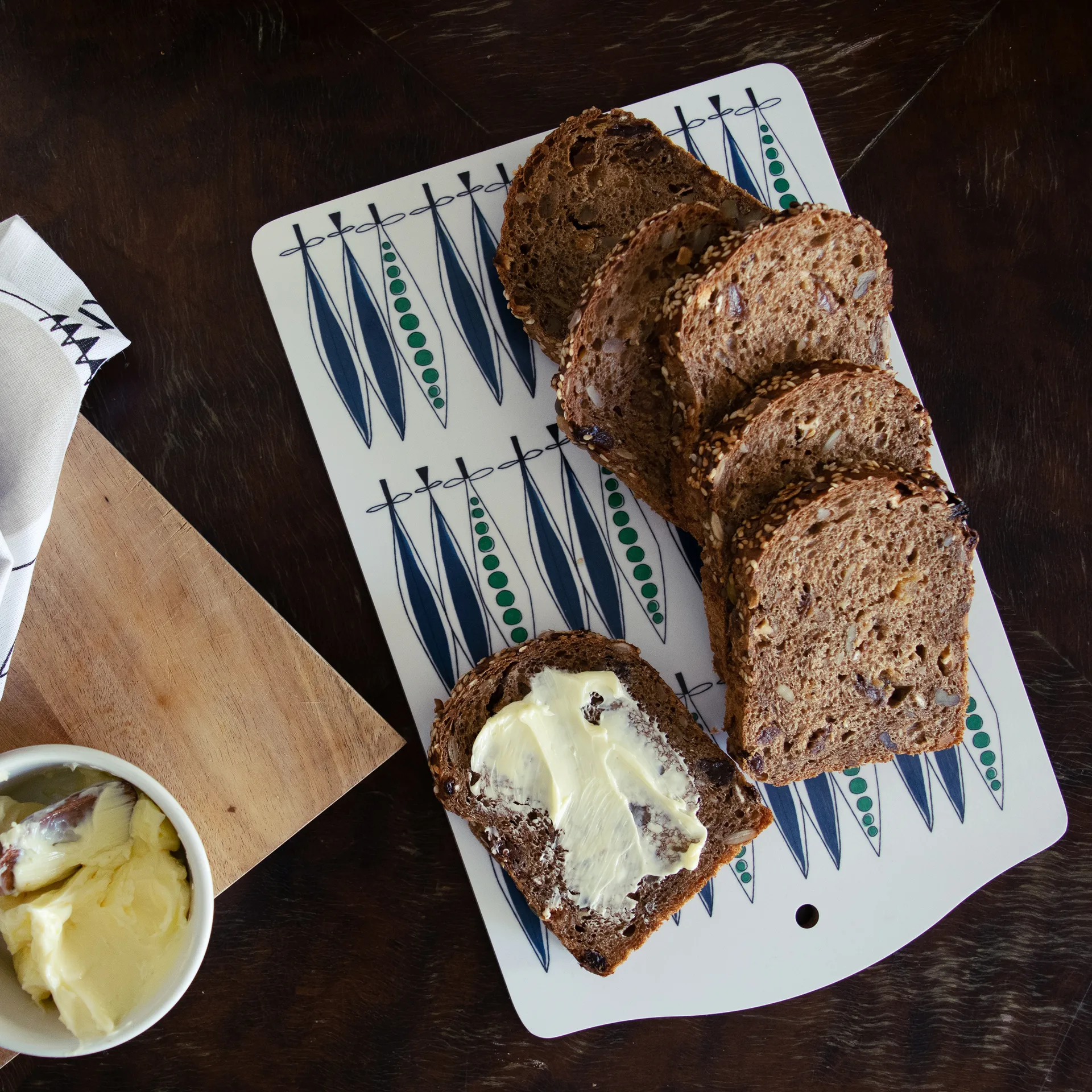 Taca do serwowania Picknick groszek 20x30 cm, Niebieski-multi Almedahls