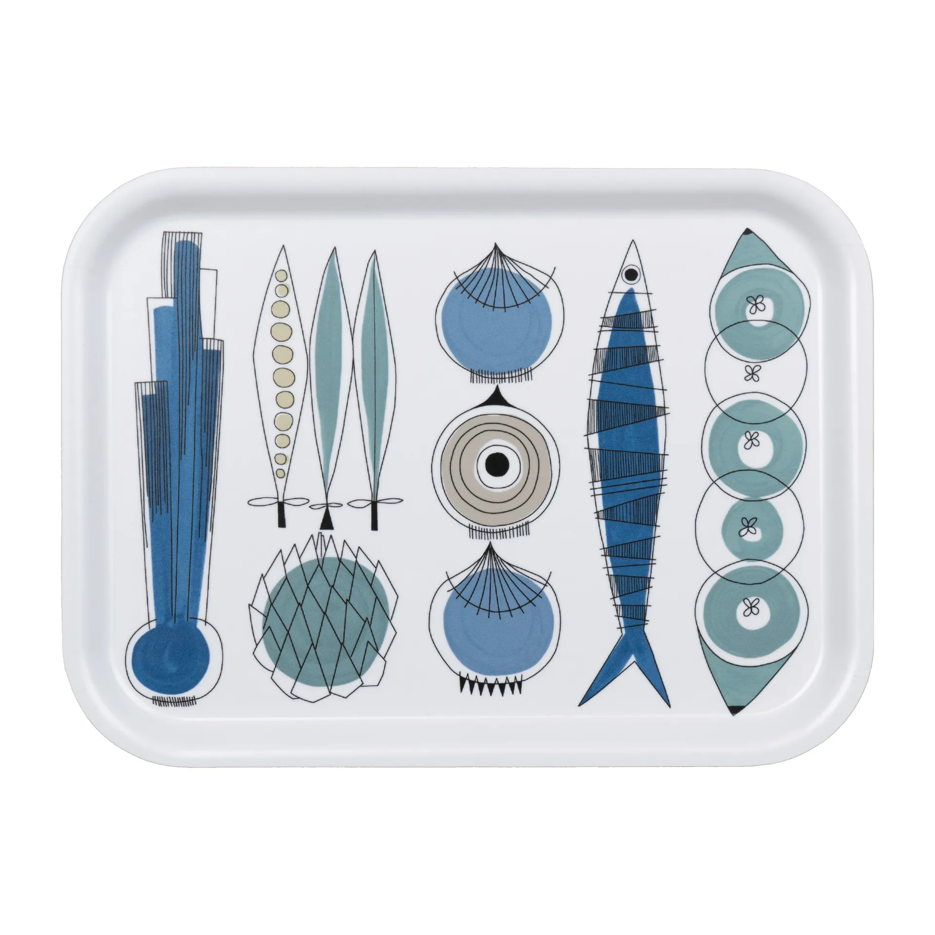 Taca Picknick 20x27 cm, Niebieski-beżowy Almedahls