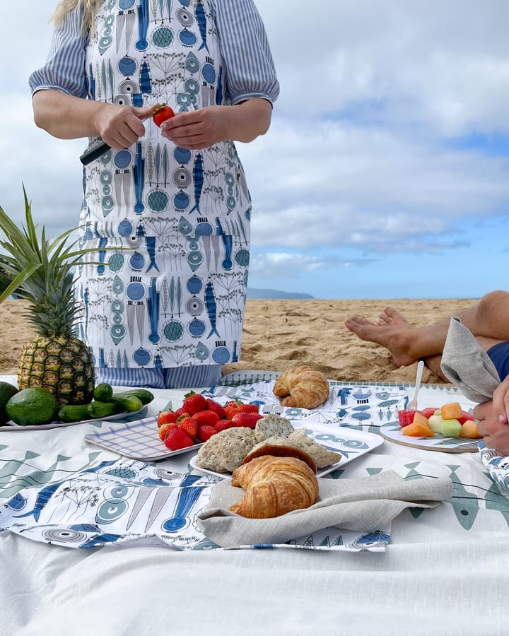 Taca Picknick 20x27 cm, Niebieski-beżowy Almedahls