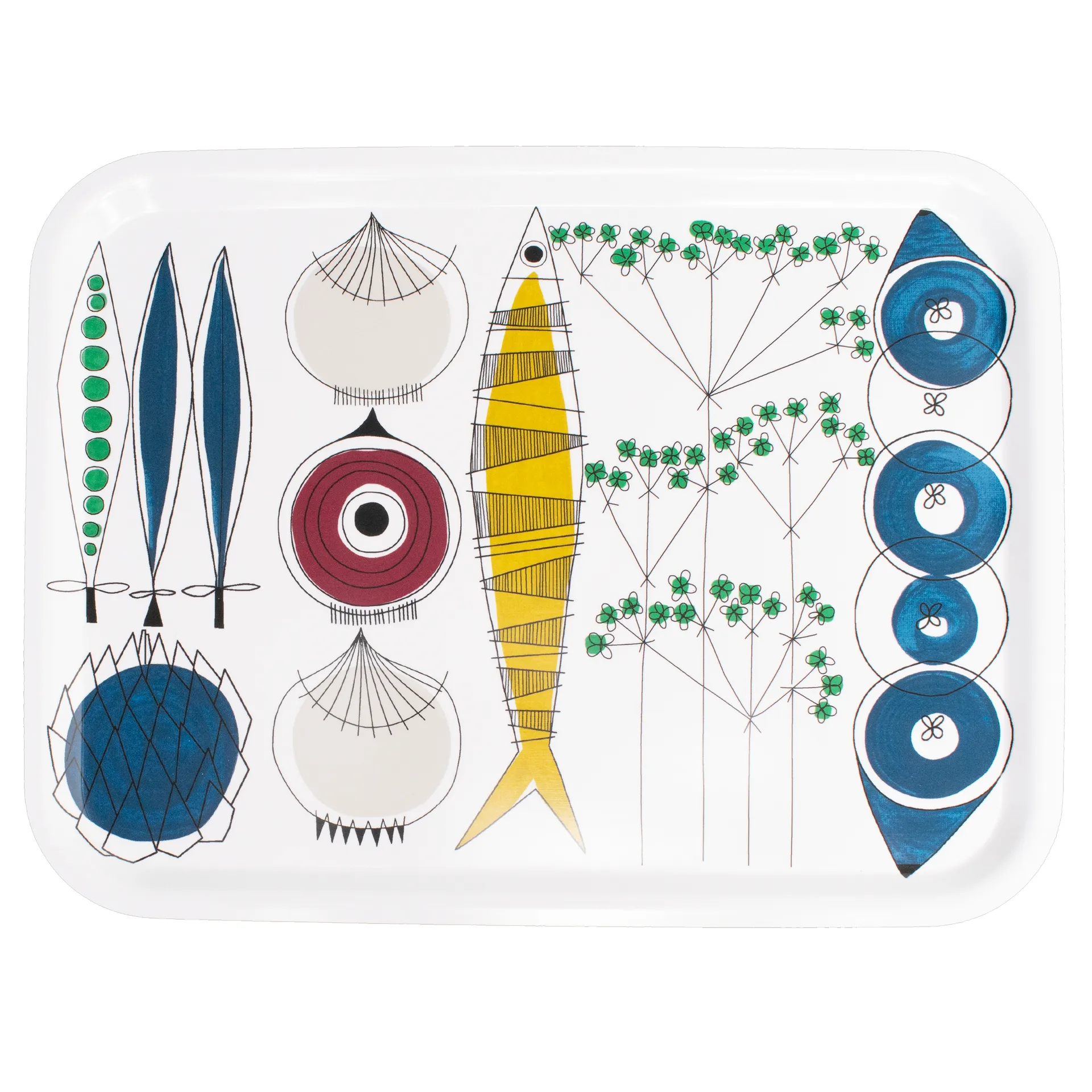 Taca Picknick 33x43 cm, Niebieski-multi Almedahls