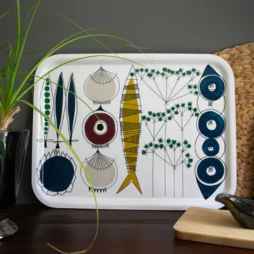 Taca Picknick 33x43 cm - Niebieski-multi - Almedahls