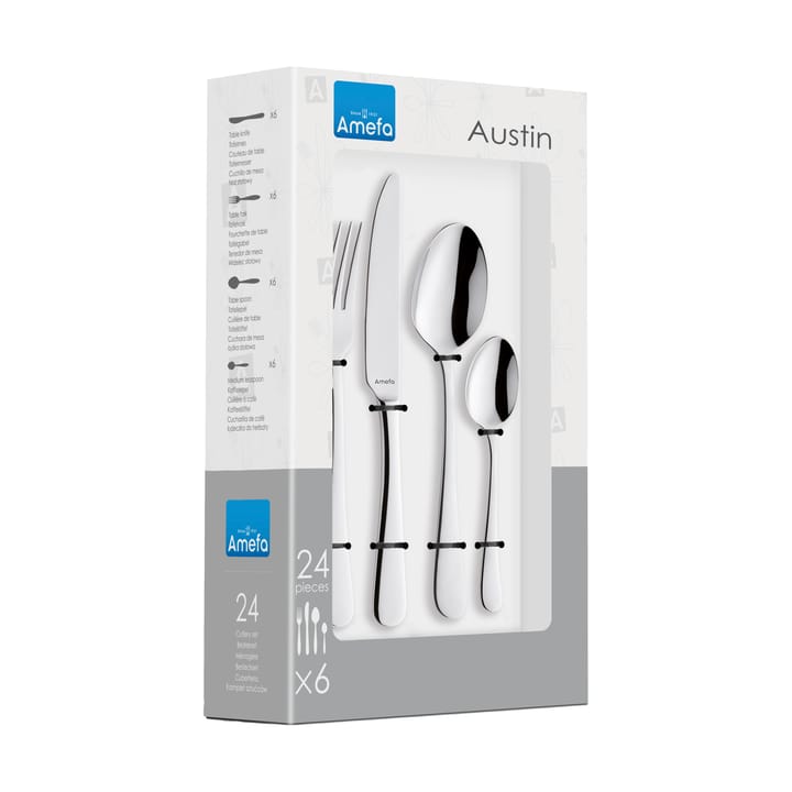 Zestaw sztućców Austin, 24 szt., Stal nierdzewna Amefa