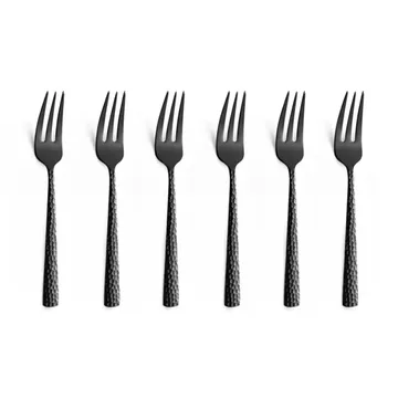 Zestaw widelczyków do ciasta Felicity, 6 szt. - Czarne - Amefa