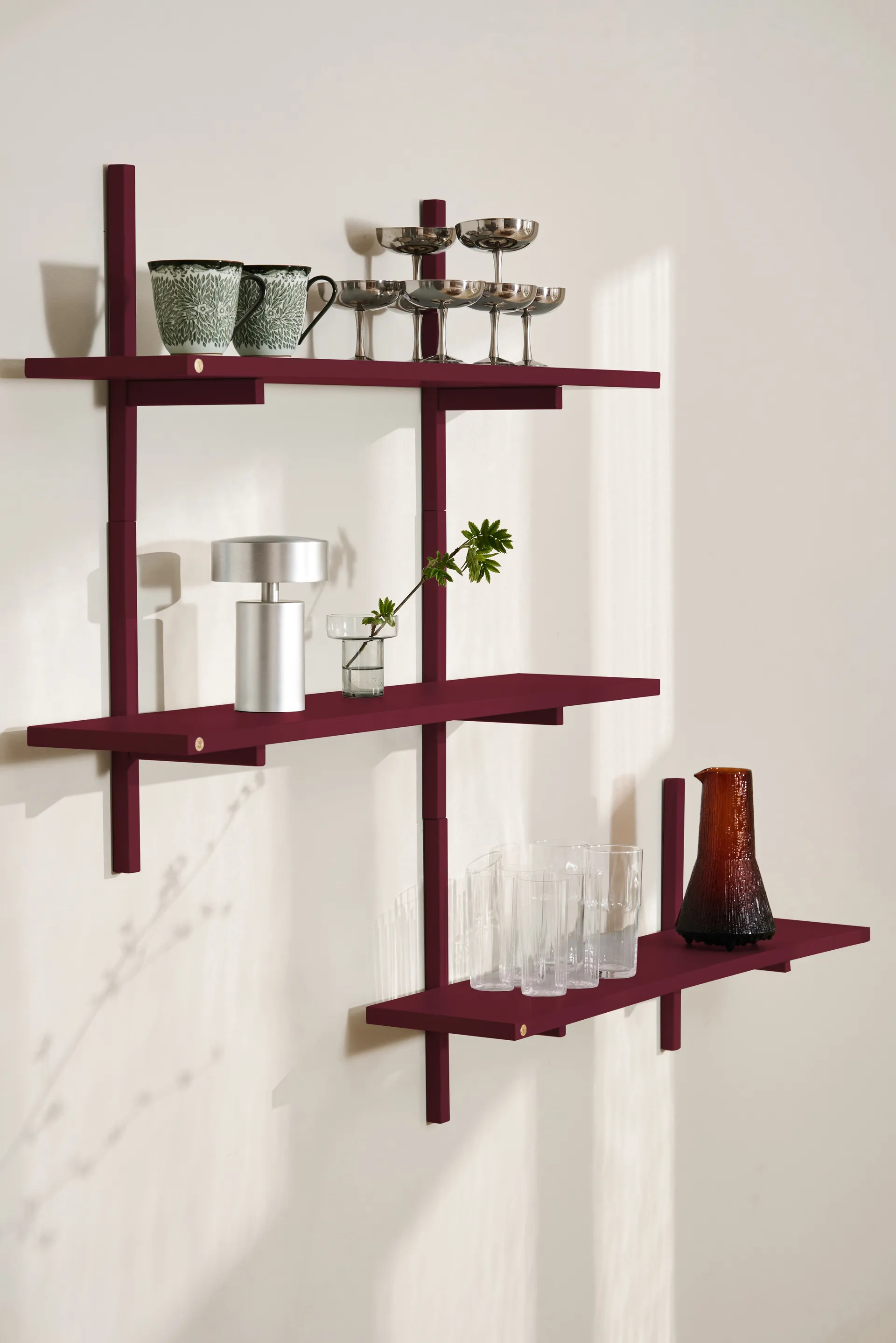 Półka ścienna A-Light Shelf Special Edition, Wine red 90x21x35 cm Andersen Furniture