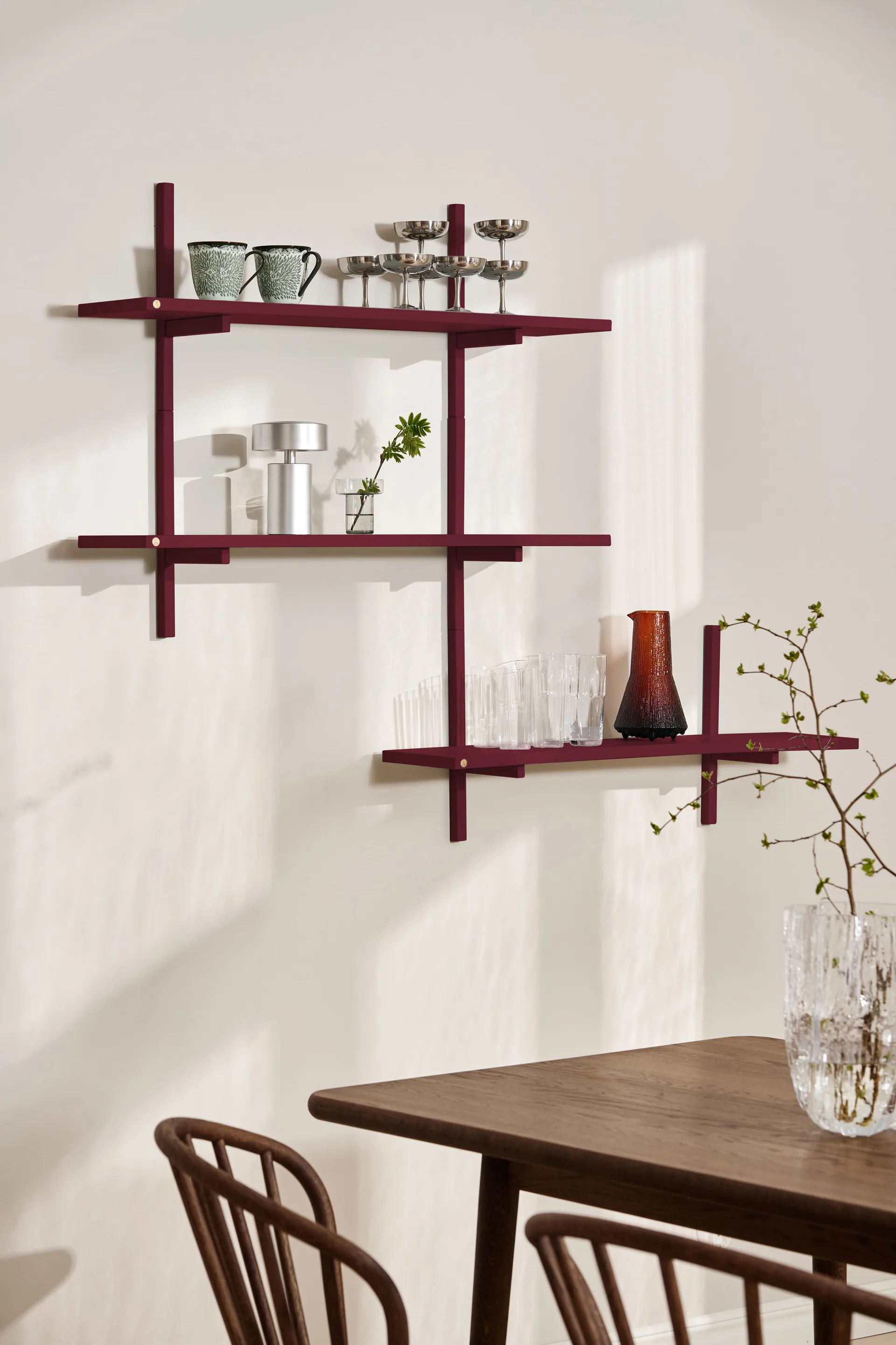 Półka ścienna A-Light Shelf Special Edition, Wine red 90x21x35 cm Andersen Furniture