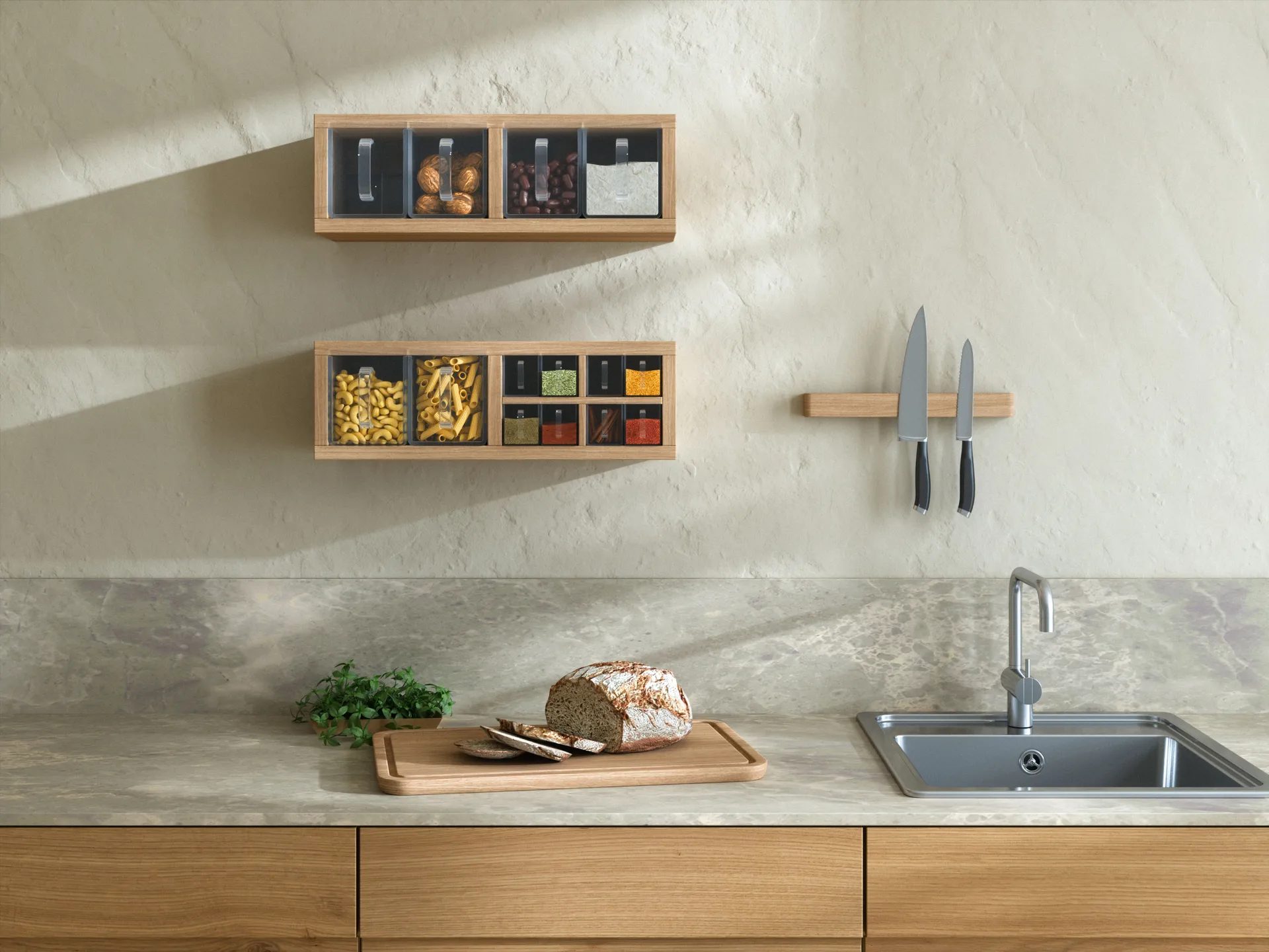 Półka ścienna A-Organizer 2 52x18x17 cm, Oak Andersen Furniture