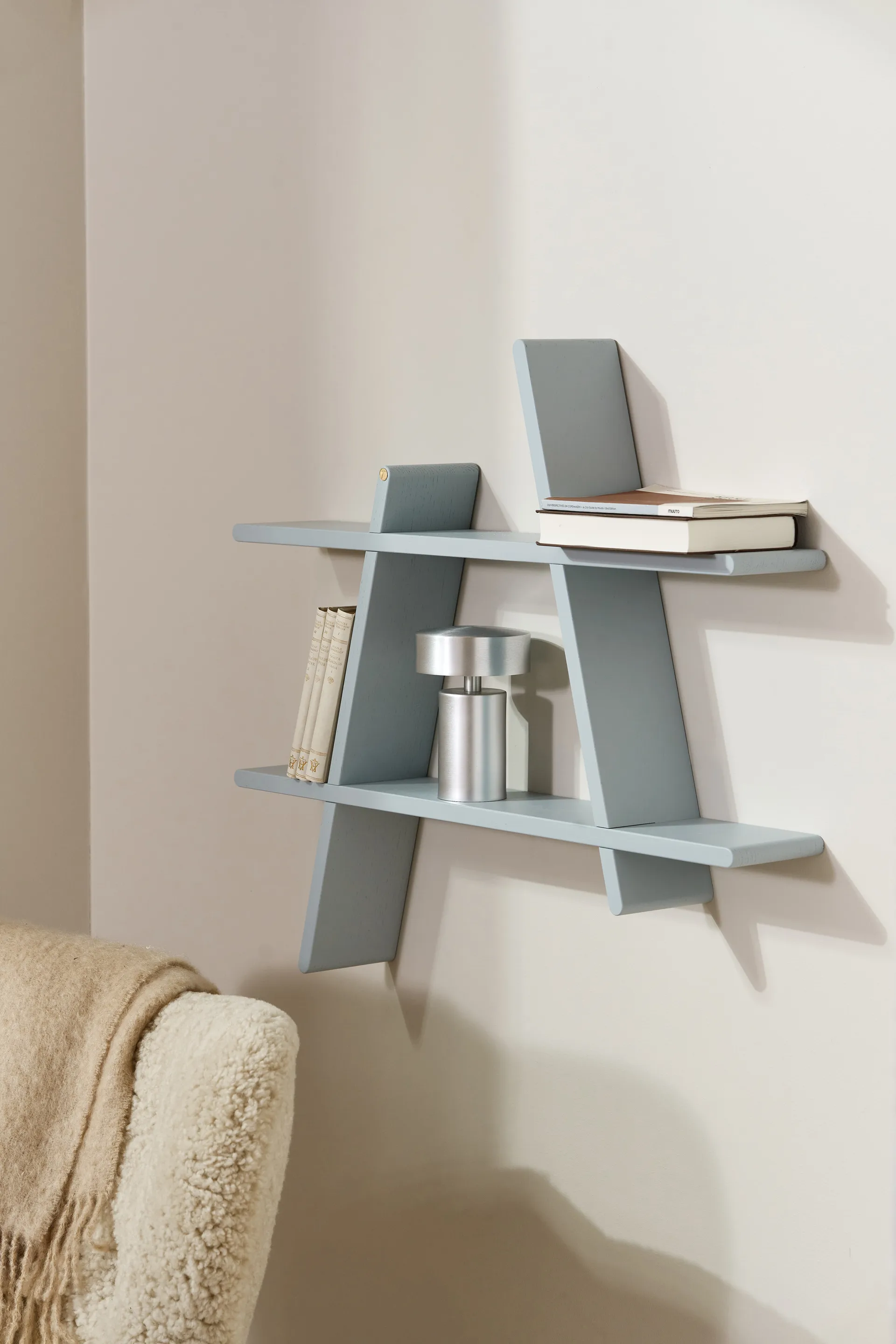 Półka ścienna A-Shelf Special Edition, Grey blue L 78x12x67 cm Andersen Furniture